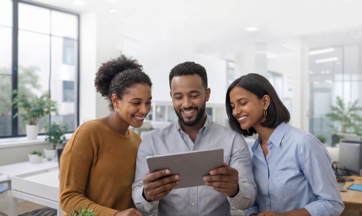 Ethiopian team using HRIS system